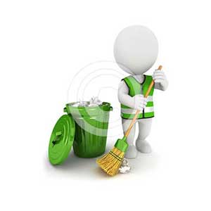 3d white people street sweeper