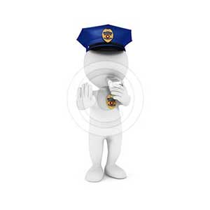 3d white people policeman