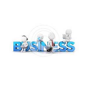3d white people business concept