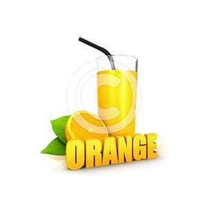 3d orange juice concept