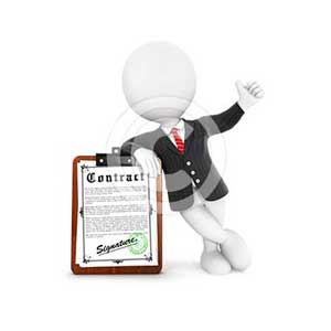 3d white people businessman contract