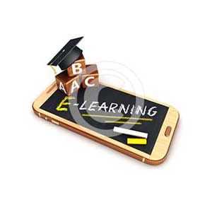 3d e-learning smartphone concept